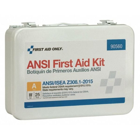 First Aid Kit and Housing, Metal 89 Components, 25 People Served  90560
