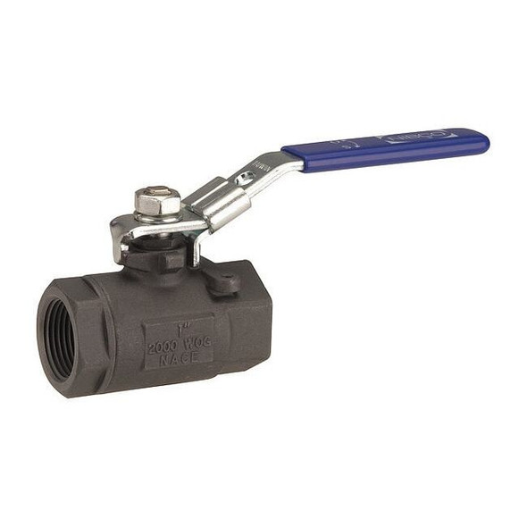 Chemtrol Manual 2-Way Ball Valve,NPT,Carbon Steel NL94T56
