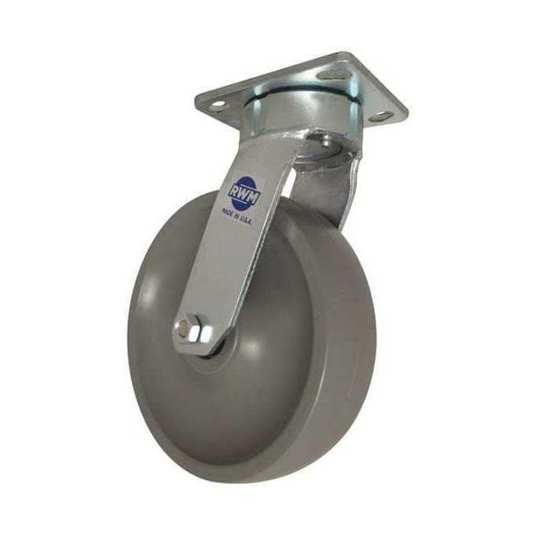 Rwm Swivel Plate Caster,Nylon,8",1800 lb. 65-GTB-0820-S-42ST