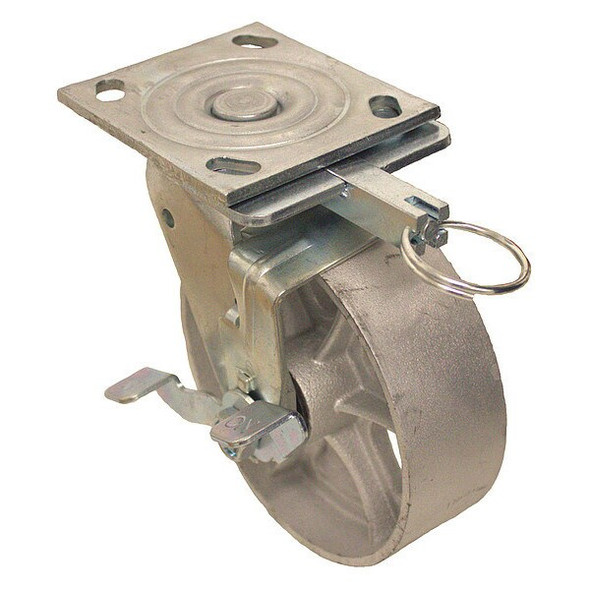 NSF-Listed Plate Caster,700 lb. Ld Rating,Roller