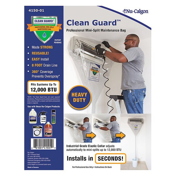 Nu-Calgon Bag, Plastic, 50 in W, 8 ft L 4150-01