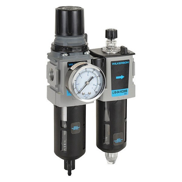 Wilkerson Filter/Regulator/Lubricator,2 pcs. D18-02-FKG0B