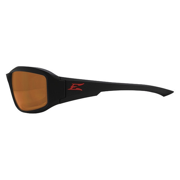 Brazeau Torque, Safety Glasses, Anti-Scratch, Copper Lens, Black/Red Frame, Full-Frame, Polarized