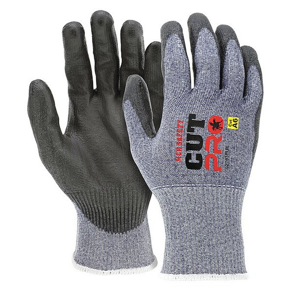 Mcr Safety Cut Resistant Gloves,Black/Blue,M,PK12 92793PUM