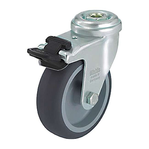 Kingpin Swivel Caster,Therm Rubber,3 in,165 lb,SS