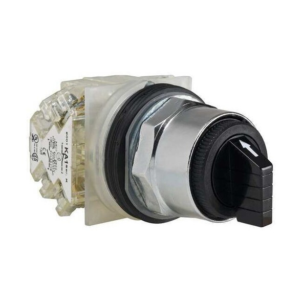 Schneider Electric SelectorSwitch,Non-Illum,3Pos,30mm,Black 9001KS53BH2
