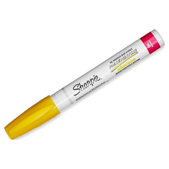 Sharpie Liquid Paint Marker, Yellow, Fiber, PK12 35554