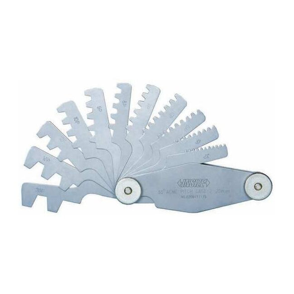 Insize Screw Pitch Gage,Thread Angle 30 degrees 4824-12
