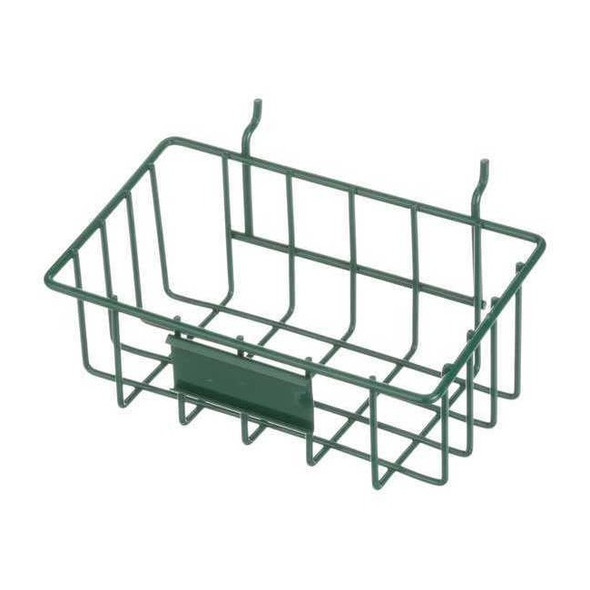 Marlin Steel Wire Products Rectangular Storage Basket, Steel, Green 920-08