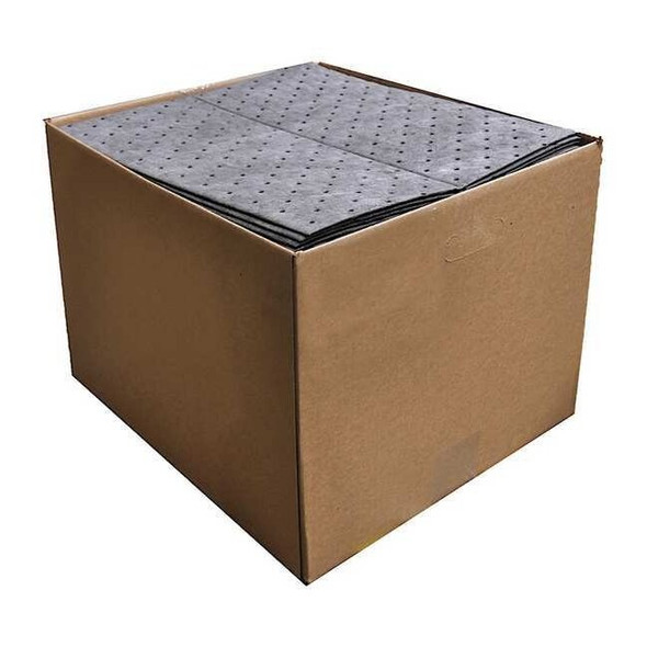Spilfyter Sorbent Pad, 48 gal, 16 in x 18 in, Universal, Gray, 200 PK DB-7200BX