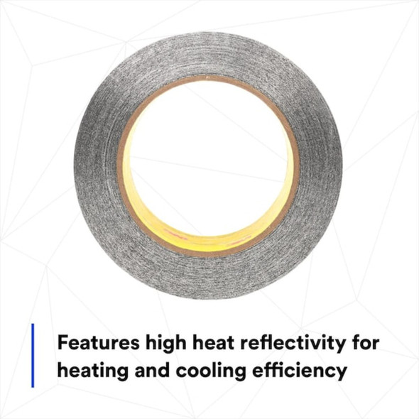 3m Foil Tape, Aluminum, Silver, 60 yd L, 2 in W 34383