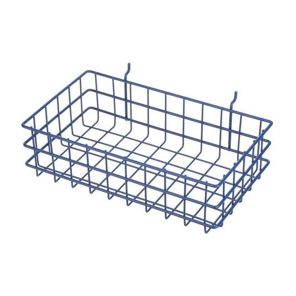 Marlin Steel Wire Products Rectangular Storage Basket, Steel, Blue 923-07