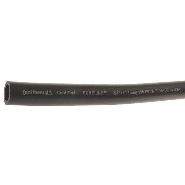 Continental 3/4 in ID x 75 ft L Garden Hose, EPDM Tube, Black CWH075-75-G