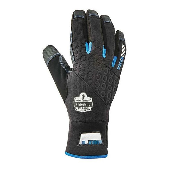 Ergodyne Utility Gloves, Thinsulate Lining, Black, 2XL 818WP