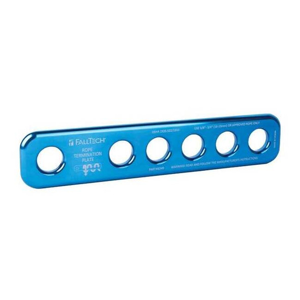 Falltech Rope Termination Plate,10 in H,Blue 8349