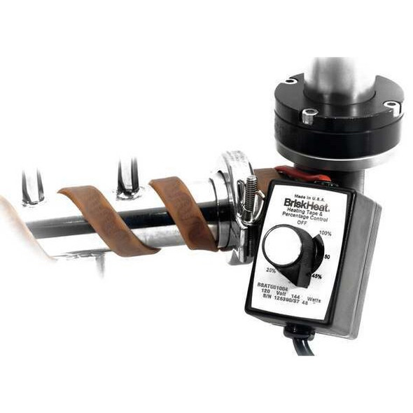 Silicone Rubber Heating Tape, Time Percentage Control, 120V, 144W, 1"Wx2'L