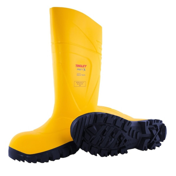 Men's Steplite X(R) Tall Rubber Boots, Steel Toe, 15" Height, Yellow, 5  77253