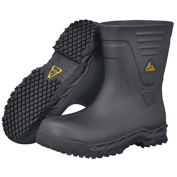 Ace Men's Bullfrog Pro II Rubber Boot, Plain Toe, Black, 8 885999105017
