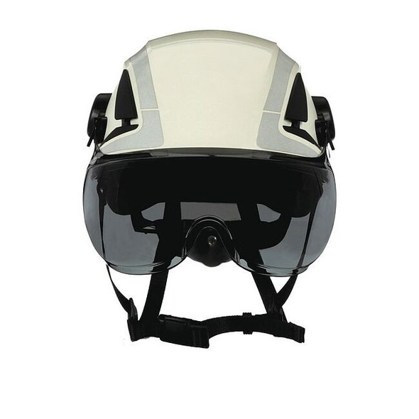 Hard Hat Visor, Gray Visor, Polycarbonate, Anti-Fog, Scratch-Resistant Lens