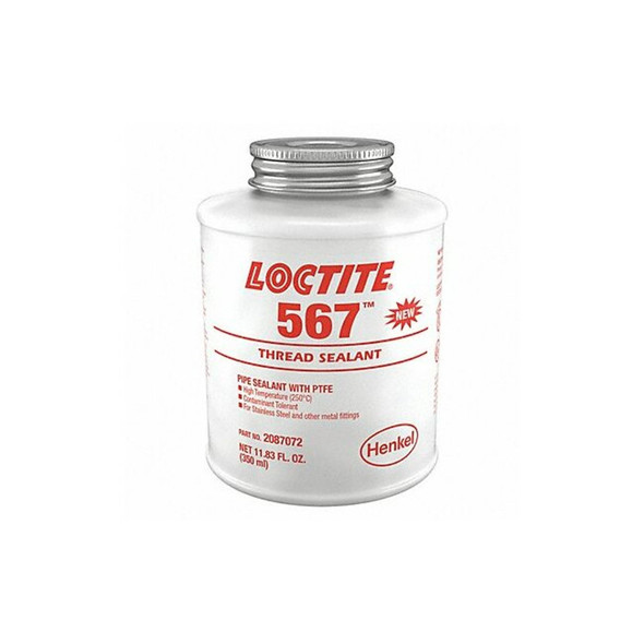 Loctite Thread Sealant 11.83 fl oz, Brush-Top Can, 567, White, Paste 2087072