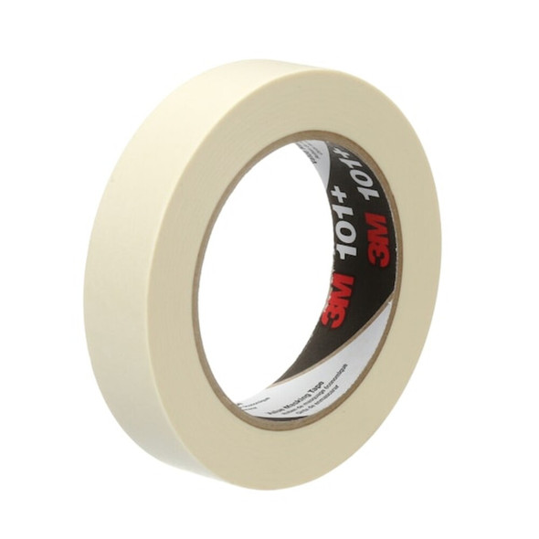 Masking Tape, 24 mm W x 55 m L, 5.1 mil Thick, Tan, Rubber Adhesive, 36 PK  101+