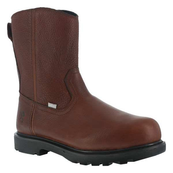 Hauler, Men's Wellington Boot, 8, W, Leather, 10 in Height, Brown