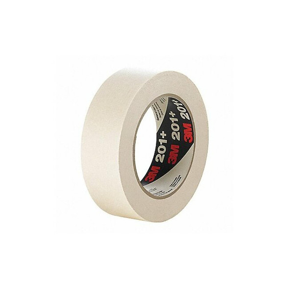 Masking Tape, 48 mm W x 55 m L, 4.4 mil Thick, Tan, Rubber Adhesive, 24 PK