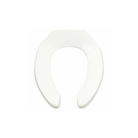Toilet Seat Without Cover, Solid Polypropylene, Elongated, White