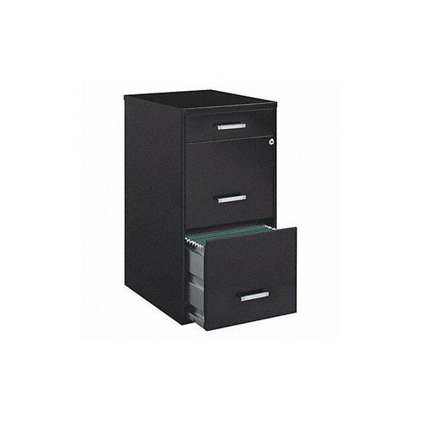Space Solutions 14.25 in W 3 Drawer SOHO Vertical, Black 20990