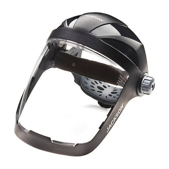 Face Shield, Clear Visor, Polycarbonate, Ratchet Suspension, Anti-Fog Lens
