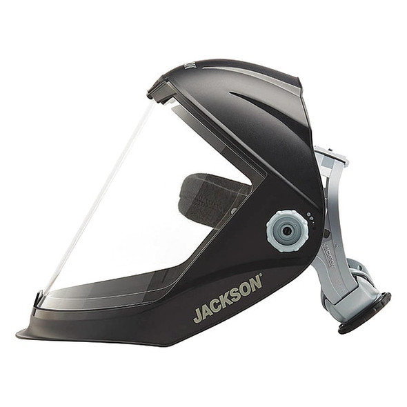 Jackson Safety Face Shield, Clear Visor, 9 in Height, Ratchet Suspension, Uncoated Lens 14200