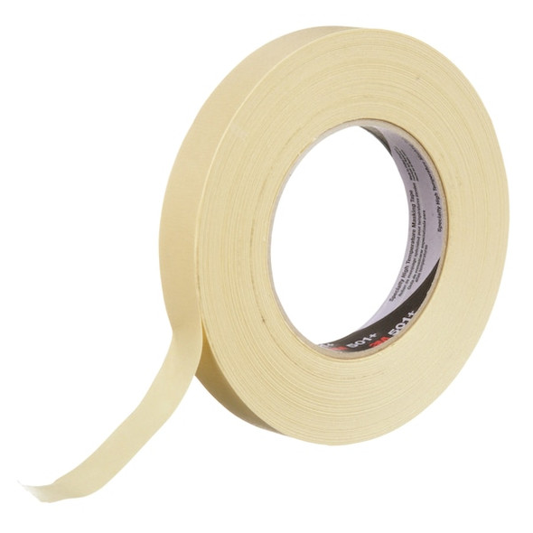 3m Painter's Tape, 18 mm W x 55 m L, 7.3 mil Thick, Tan, Rubber Adhesive, 48 PK 501+