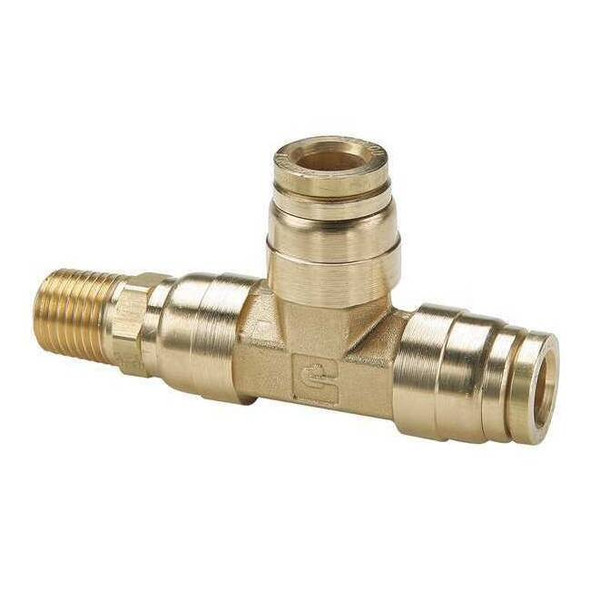 Parker Tee, NPTF 3/8", Tube 1/2", Push-Fit 1/2" 171PTC-8-6