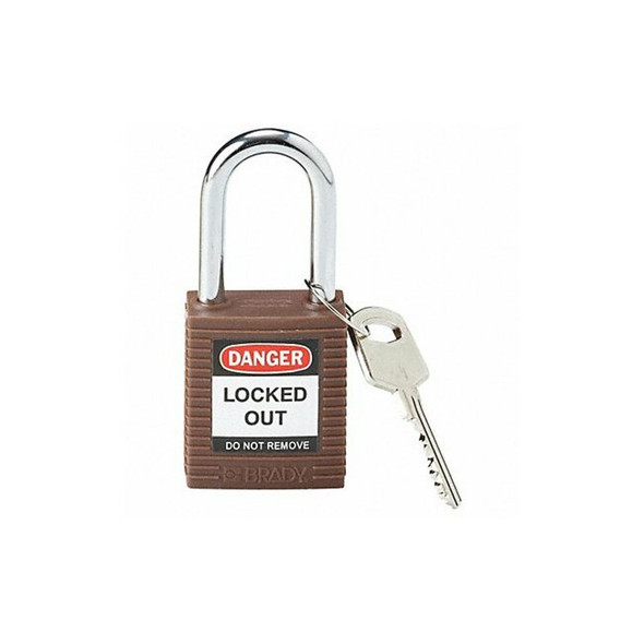 Brady Lockout Padlock,KD,Brown,1-3/4"H,PK6 101956 Brady Lockout Padlock,KD,Brown,1-3/4"H,PK6 101956