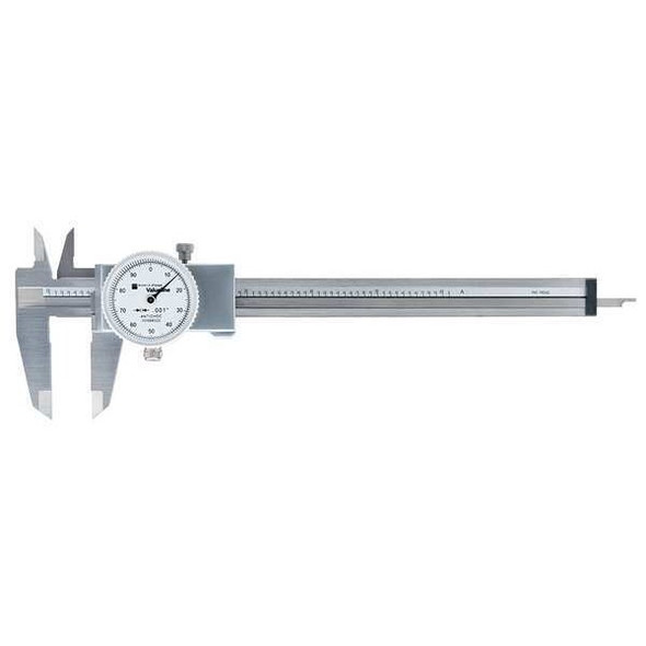 Tesa Brown & Sharpe Dial Caliper,Stainless Steel,White 00589020