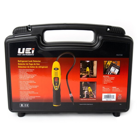 Uei Test Instruments NIST Certified Refrigerant Leak Detector w/ Solid Electrolyte Sensor RLD15B-N