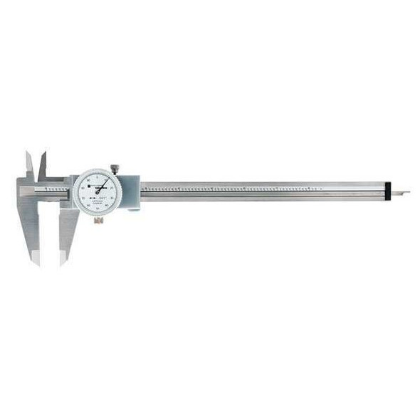Tesa Brown & Sharpe Dial Caliper,Stainless Steel,White 00589045