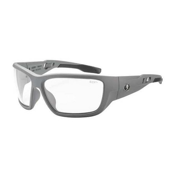 BALDR, Safety Glasses, Anti-Scrtach, Clear Lens, Gray Frame, Full-Frame