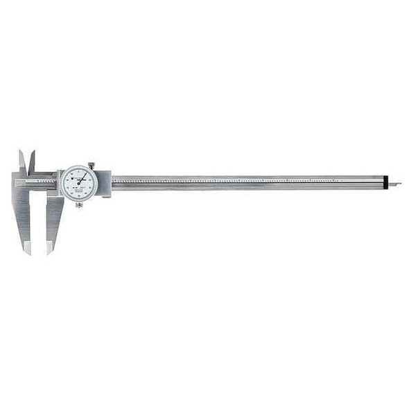 Tesa Brown & Sharpe Dial Caliper,Stainless Steel,White 00589046