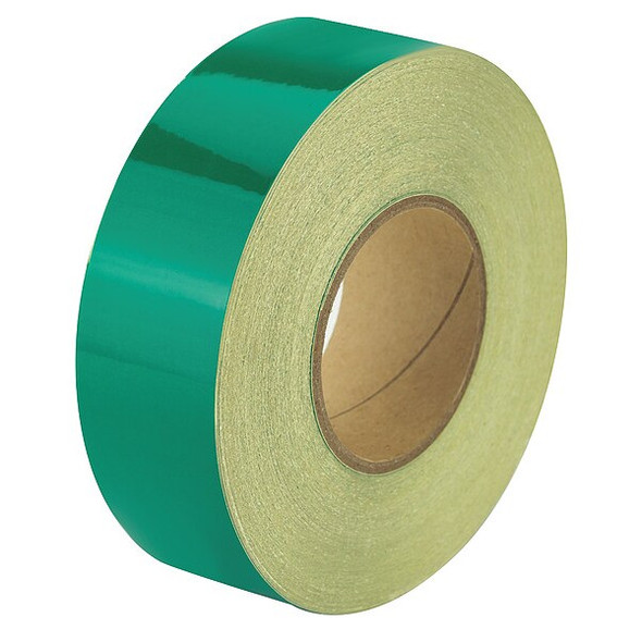 Reflective Safety Tape Vinyl Green, 2" W x 50 yd. L, 5.5 mil Thick