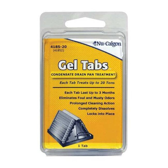 Nu-Calgon Condensate Pan Treatment,Gel Tab,20 ton 4185-20