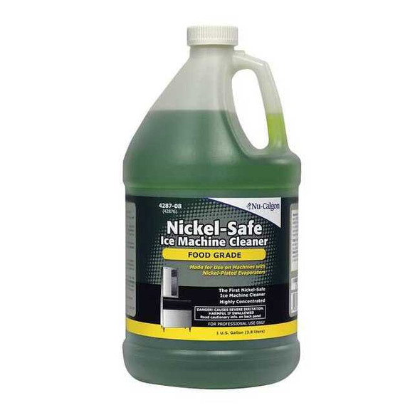 Ice Machine Cleaner, Nickel Safe, Food Grade, Liquid, 1 gal Jug, Green