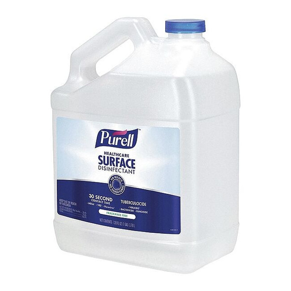 Healthcare Surface Disinfectant, 1 gal. Bottle, Fragrance Free, 4 PK