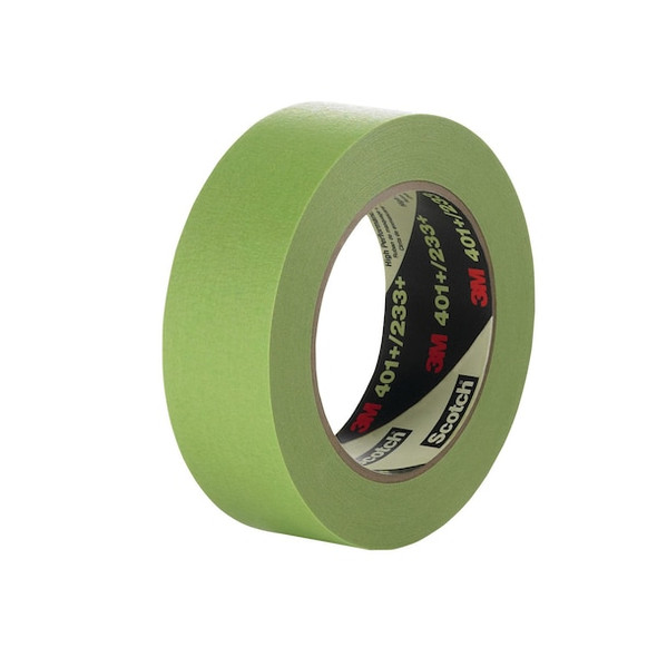 3m Painter's Tape, 6 mm W x 55 m L, 6.7 mil Thick, Green, Rubber Adhesive, 96 PK 401+