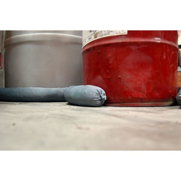 Sorbent Sock, 17 gal, 3 in x 10 ft, Universal, Gray, 6 PK  G-37