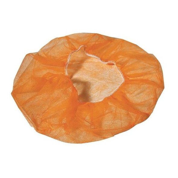 Cellucap Bouffant Cap, Polypropylene, 21 in Dia., Orange, M, 1000 PK BI4HSOR