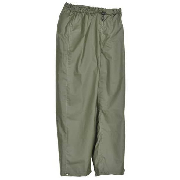Helly Hansen Rain Pants, Polyester/PVC, 35 in Inseam, Elastic Closure, Green, Size 4XL 70429_480-4XL