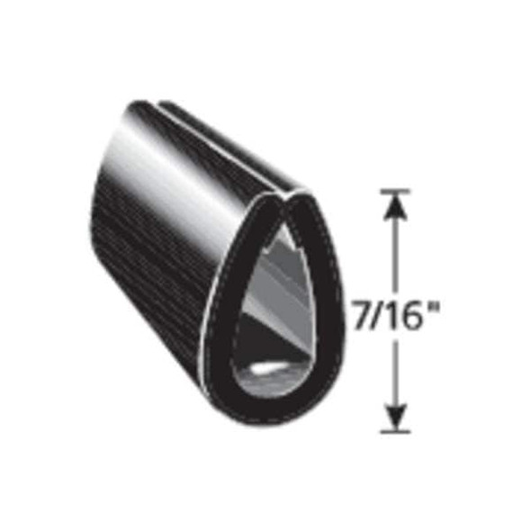 Trim-Lok Black Vinyl Edge Guard 100 ft L, 7/16 in H EGB7/16-100