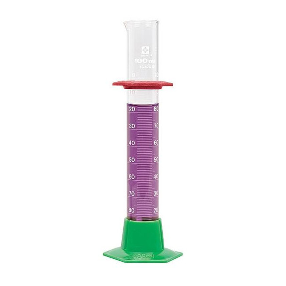 Sibata Graduated Cylinder,100 mL,30 mm Dia,PK6 2355-100
