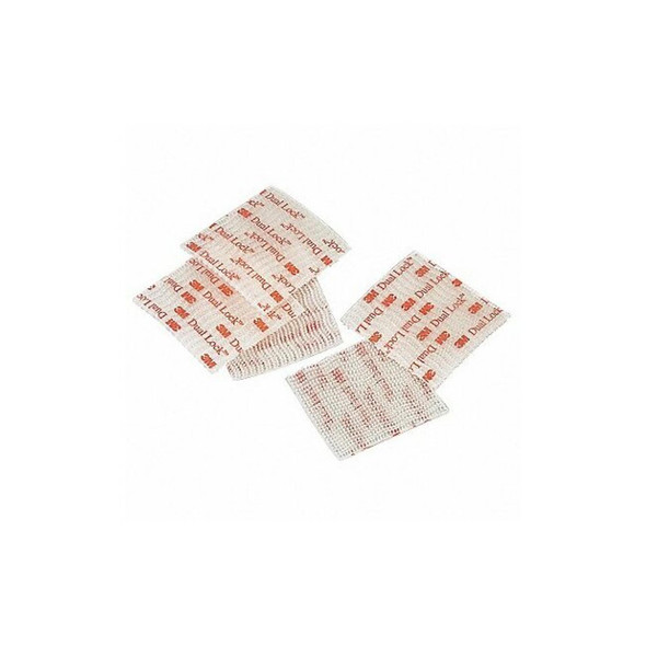 Reclosable Fastener Shapes, Acrylic Adhesive, 3 in, 1 in W, Clear, 100 PK